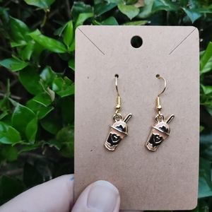 Iced Coffee Earrings, Frappe Earrings